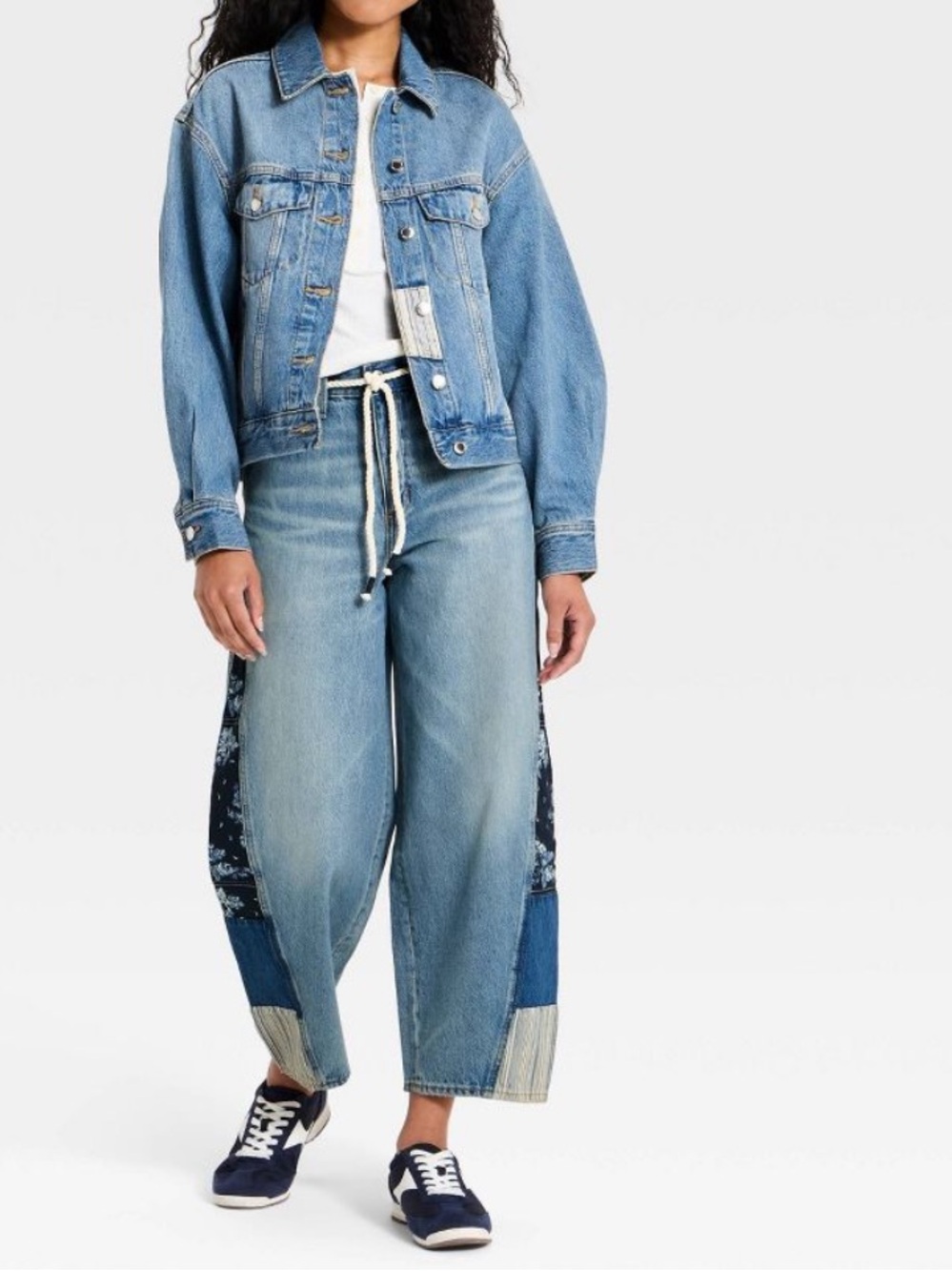 NWT | Women's High-Rise Easy Barrel Bandana Print Jeans - Universal Thread Sz 16 - Picture 3 of 3